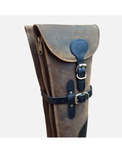 DISTRESSED BROWN DOUBLE LEATHER SHOTGUN SLIP, GIFT FOR HUNTERS